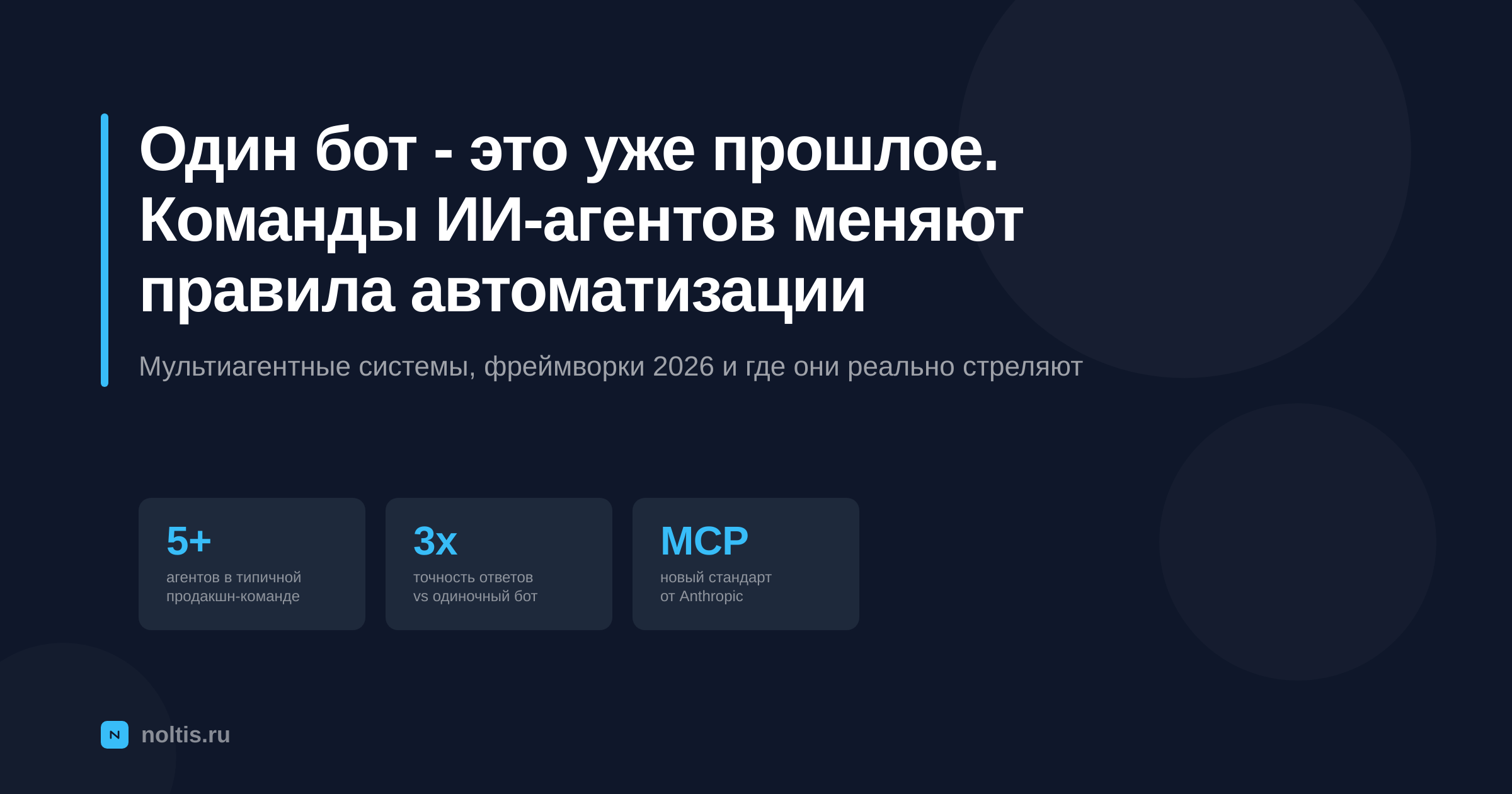 Обложка статьи: мультиагентные системы - почему бизнес собирает команды из ИИ-агентов